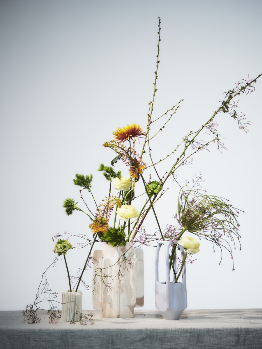 FLORAL COMPOSITION THYRSE DOMITILLE BASSO BOUQUET AERIEN